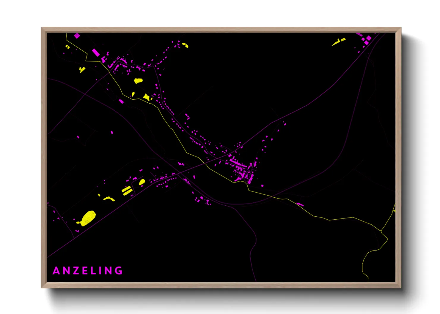 Une affiche de carte sur Anzeling