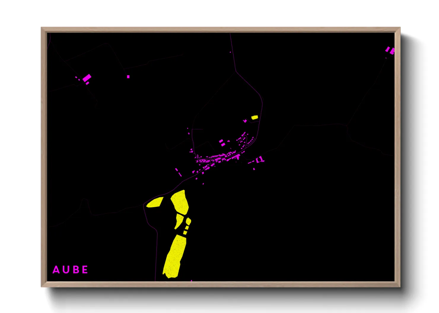 Une affiche de carte sur Aube