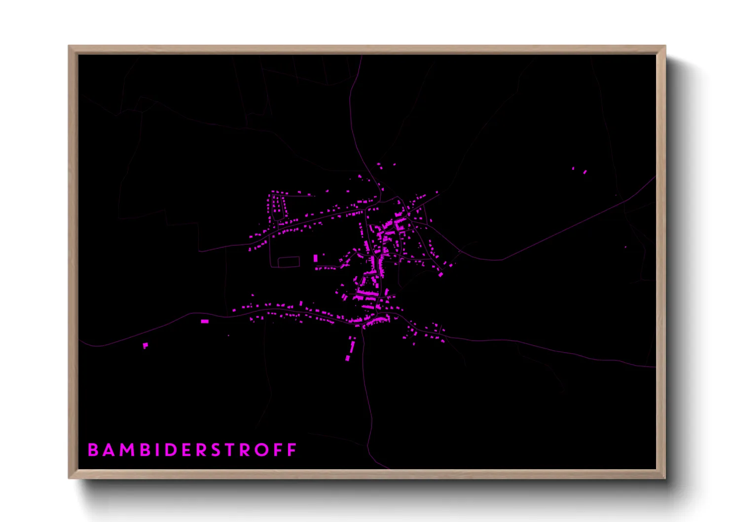 Une affiche de carte sur Bambiderstroff