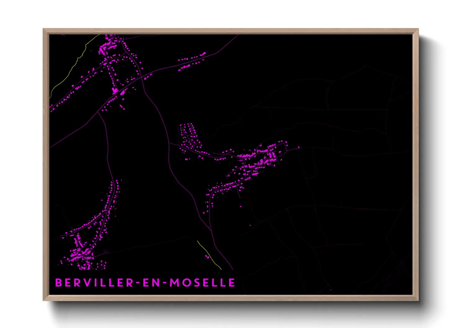 Une affiche de carte sur Berviller-en-Moselle