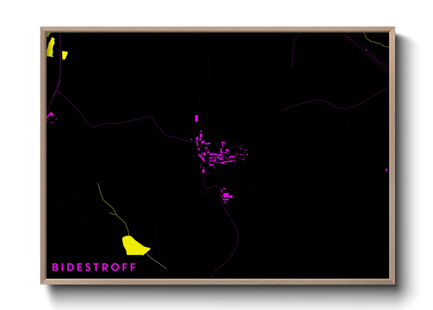 Une affiche de carte sur Bidestroff