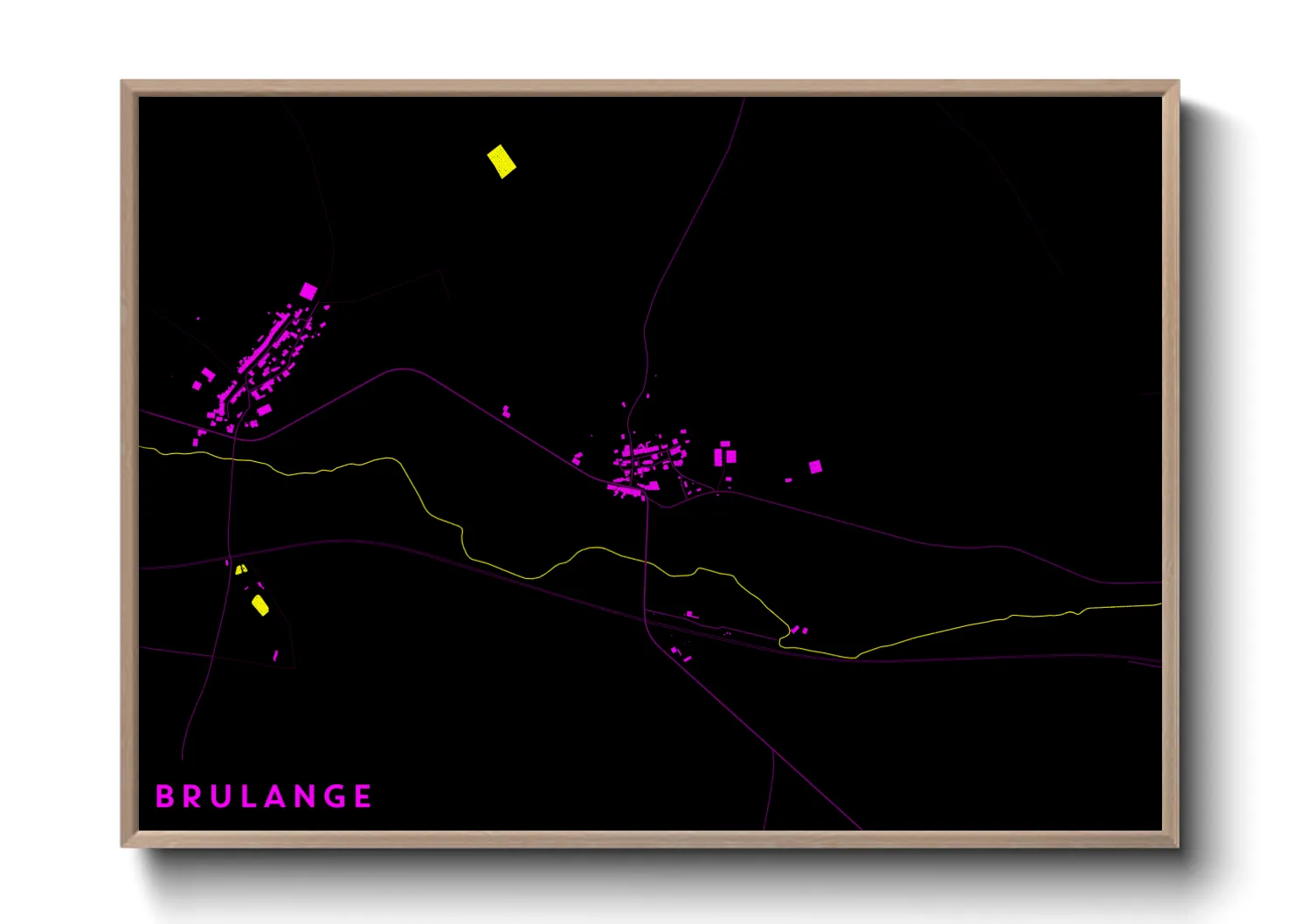Une affiche de carte sur Brulange