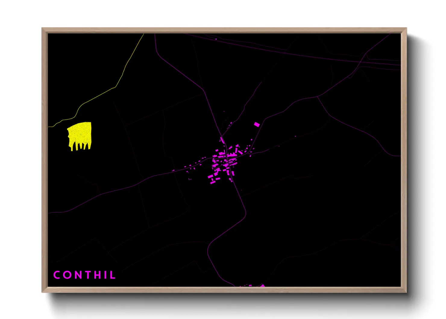 Une affiche de carte sur Conthil