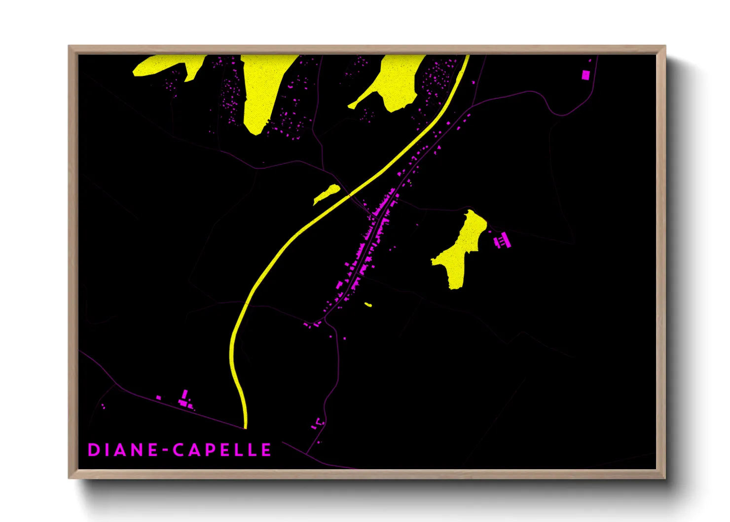 Une affiche de carte sur Diane-Capelle