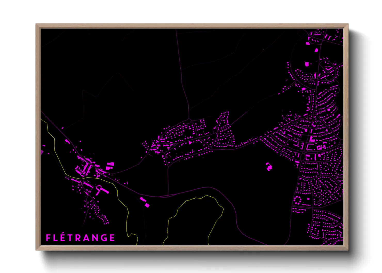 Une affiche de carte sur Flétrange