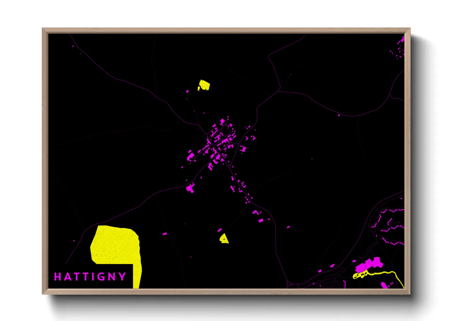 Une affiche de carte sur Hattigny