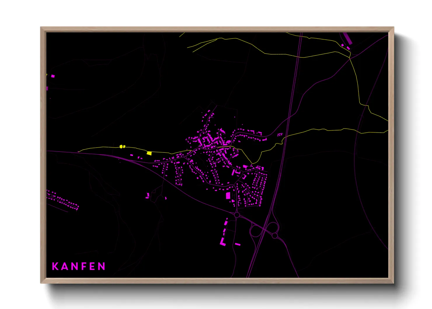 Une affiche de carte sur Kanfen