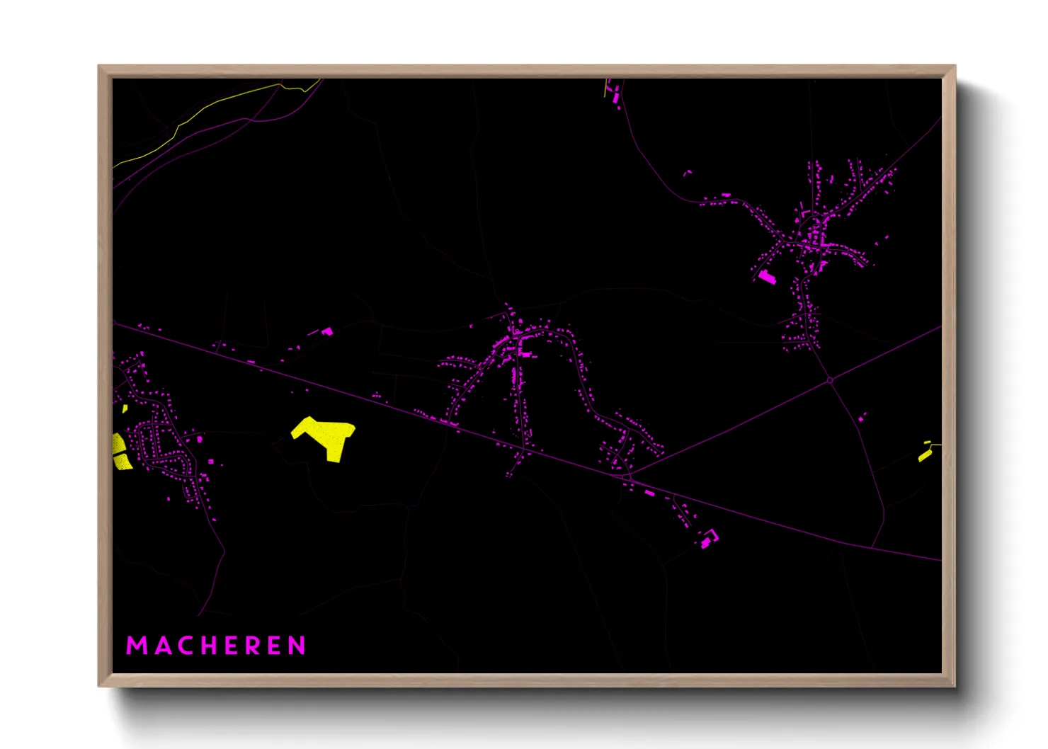 Une affiche de carte sur Macheren