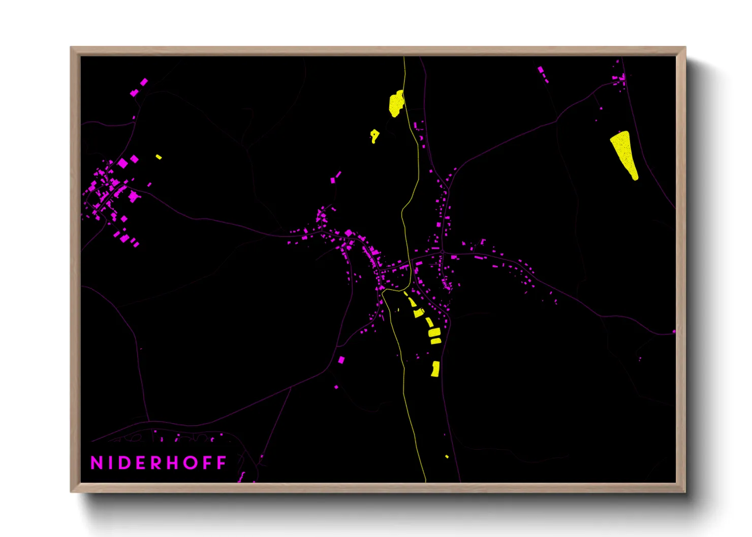 Une affiche de carte sur Niderhoff
