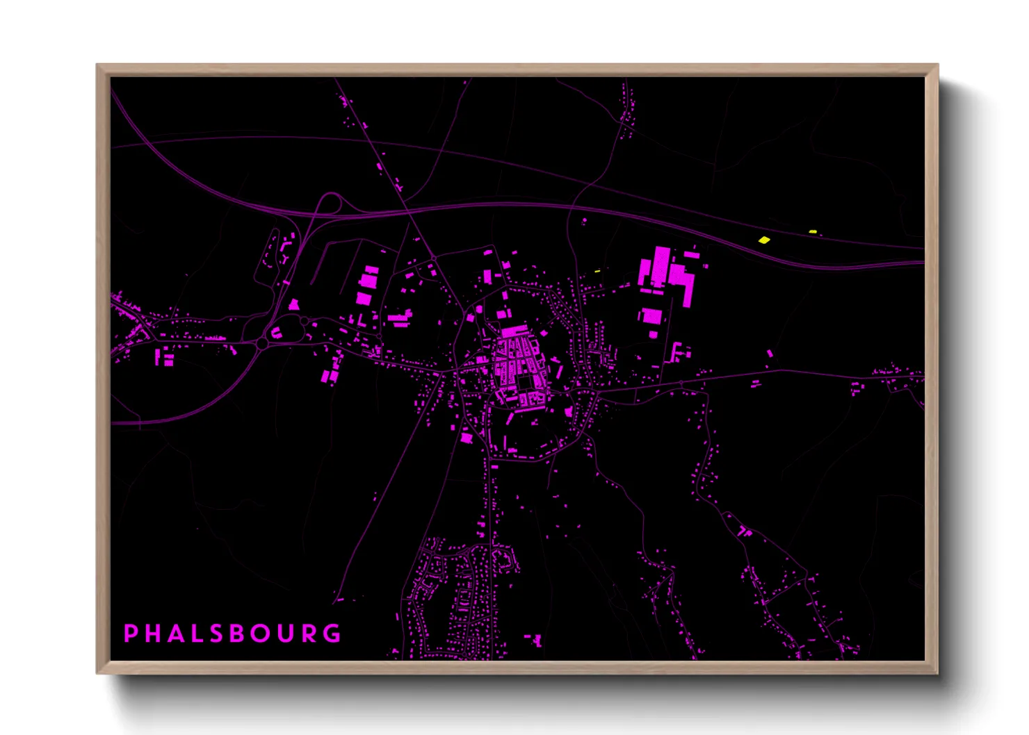 Une affiche de carte sur Phalsbourg