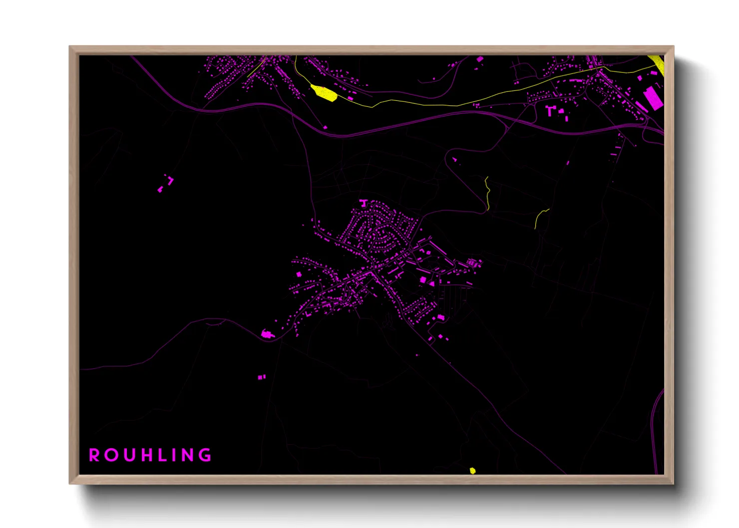 Une affiche de carte sur Rouhling