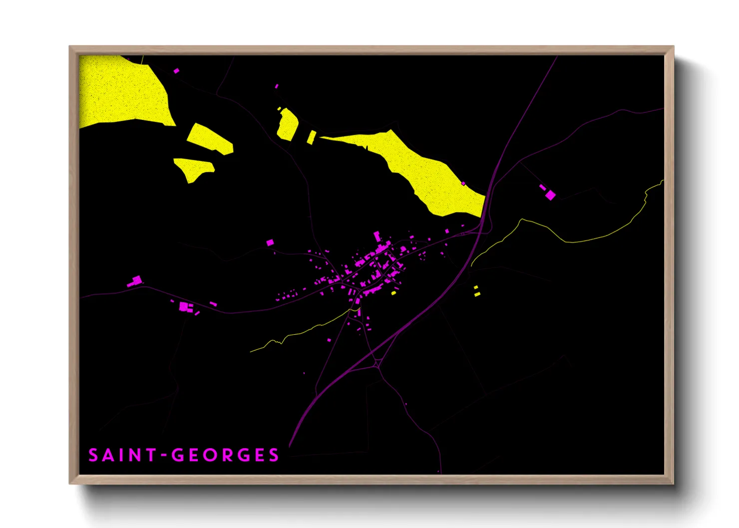 Une affiche de carte sur Saint-Georges