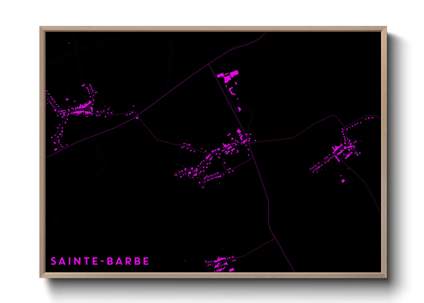 Une affiche de carte sur Sainte-Barbe