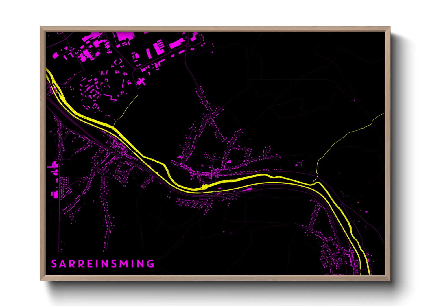 Une affiche de carte sur Sarreinsming