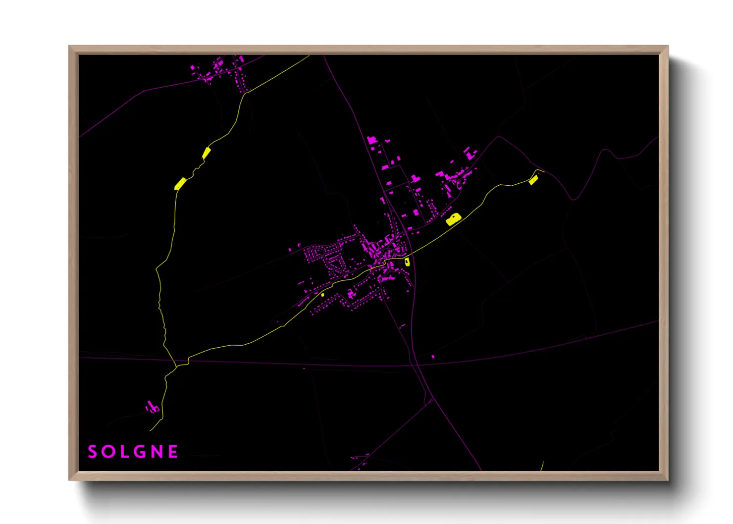 Une affiche de carte sur Solgne