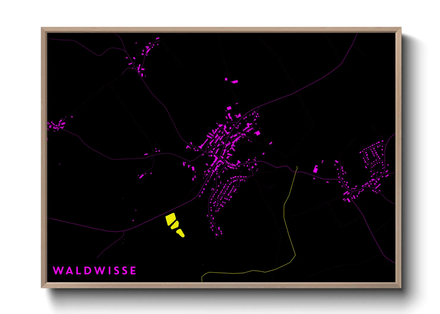 Une affiche de carte sur Waldwisse
