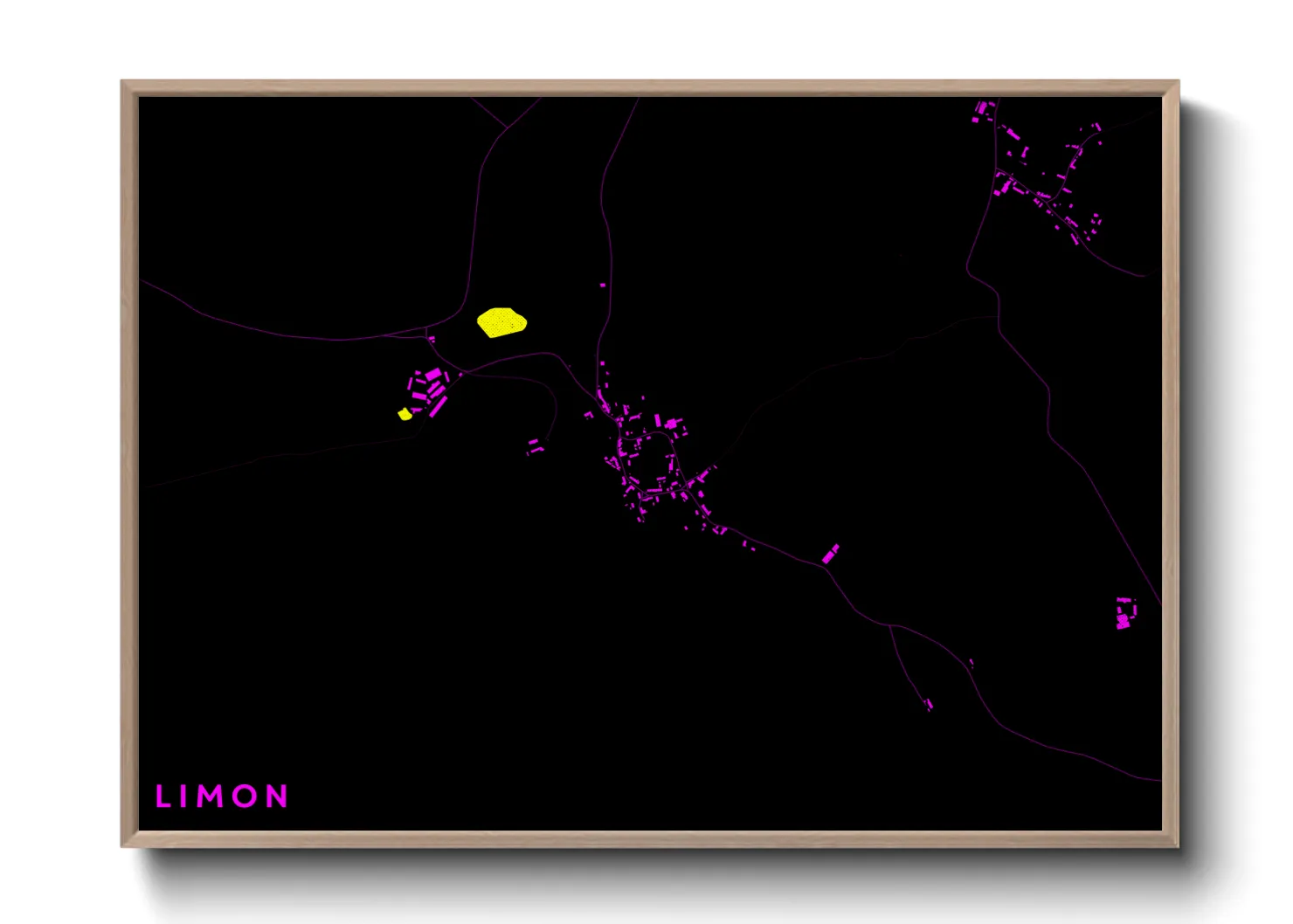 Une affiche de carte sur Limon