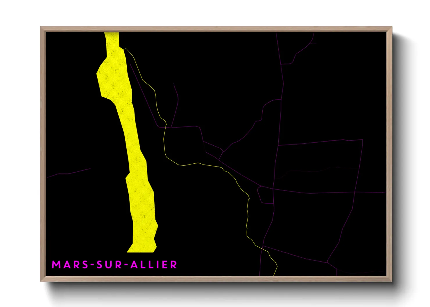 Une affiche de carte sur Mars-sur-Allier