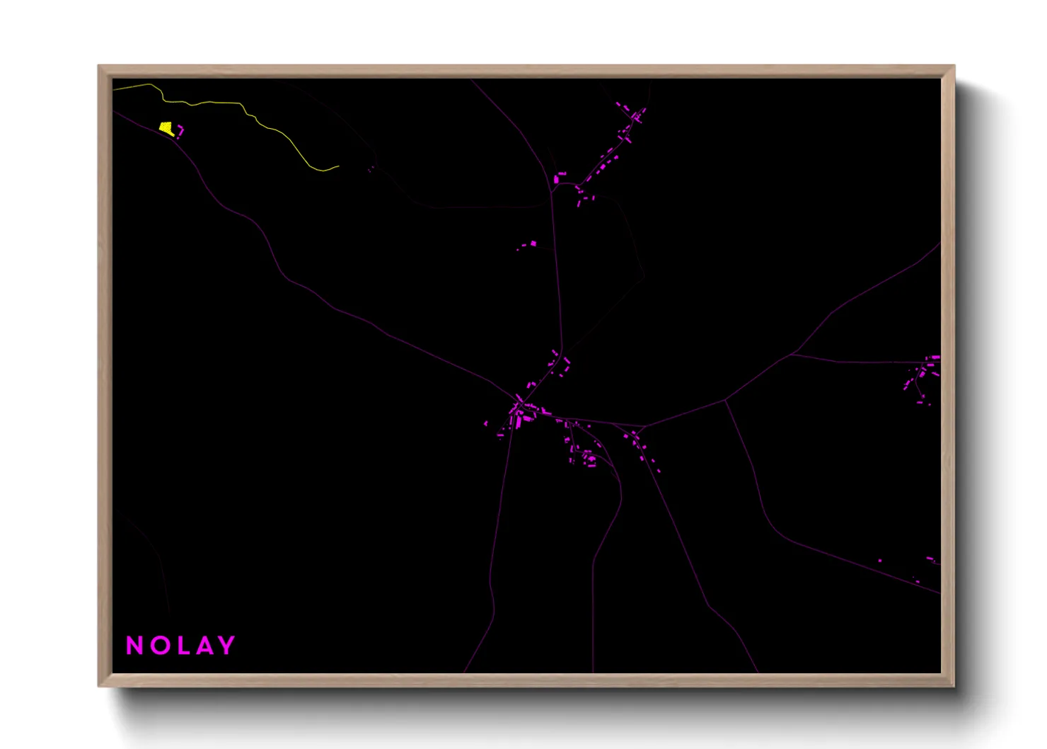 Une affiche de carte sur Nolay