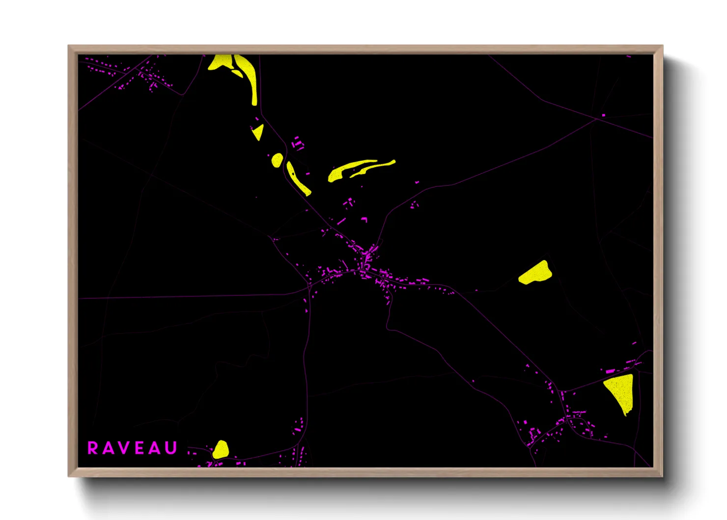Une affiche de carte sur Raveau