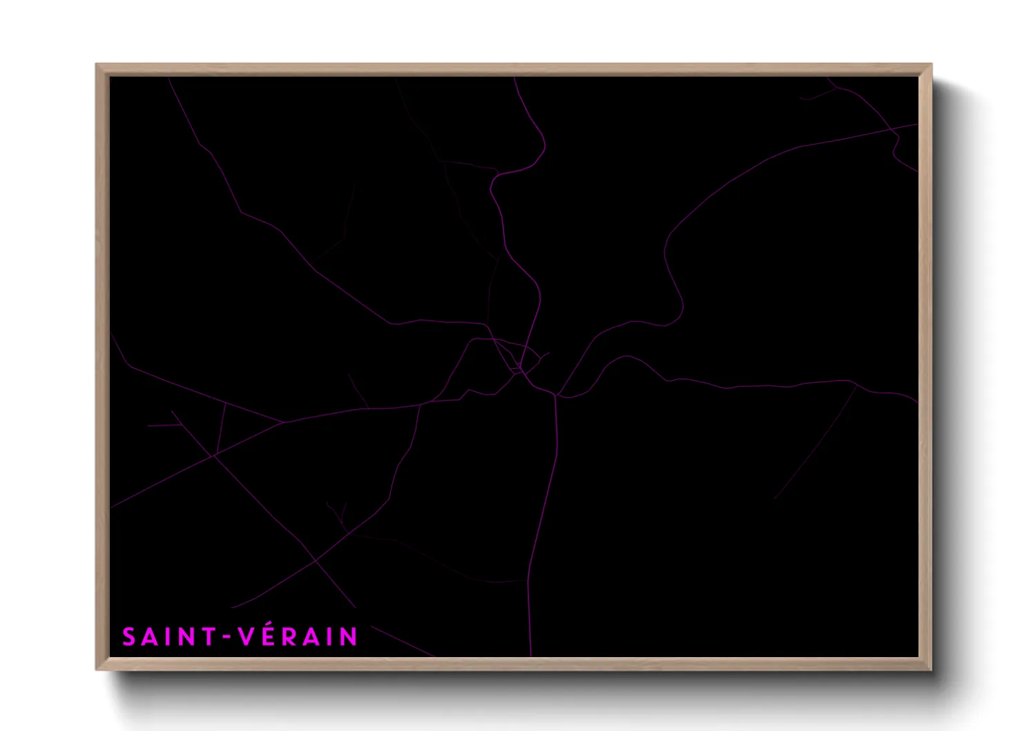 Une affiche de carte sur Saint-Vérain