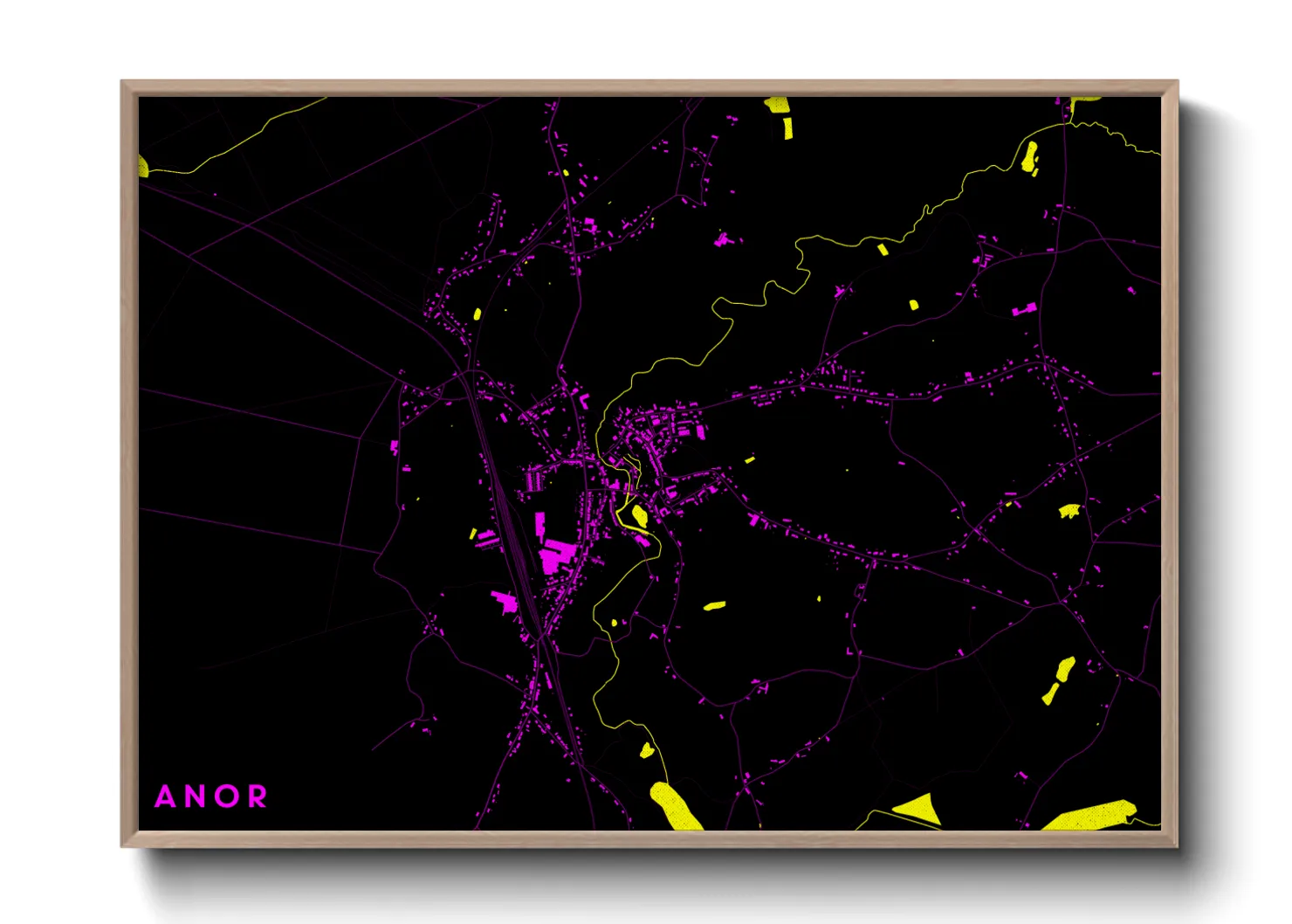 Une affiche de carte sur Anor