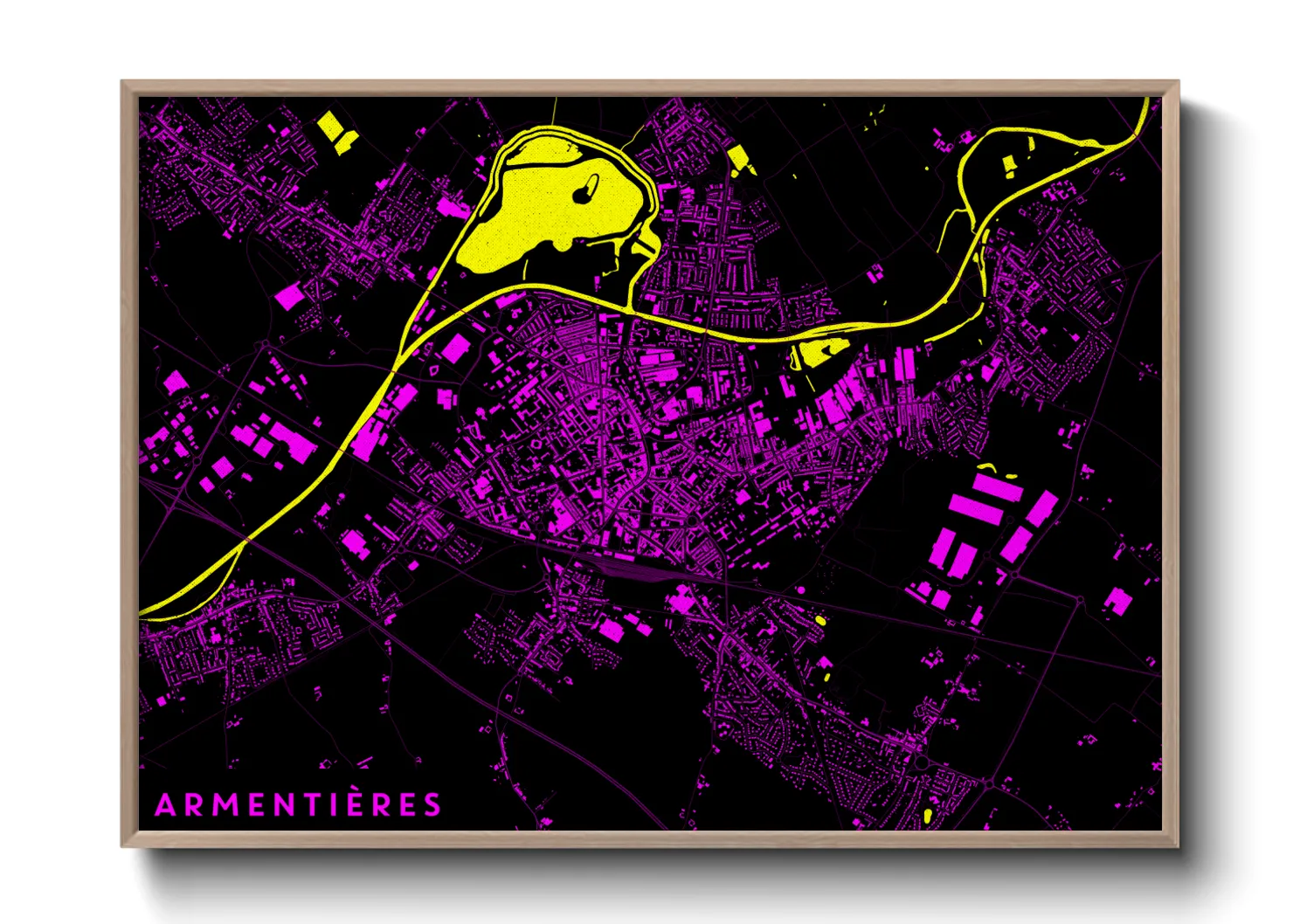 Une affiche de carte sur Armentières