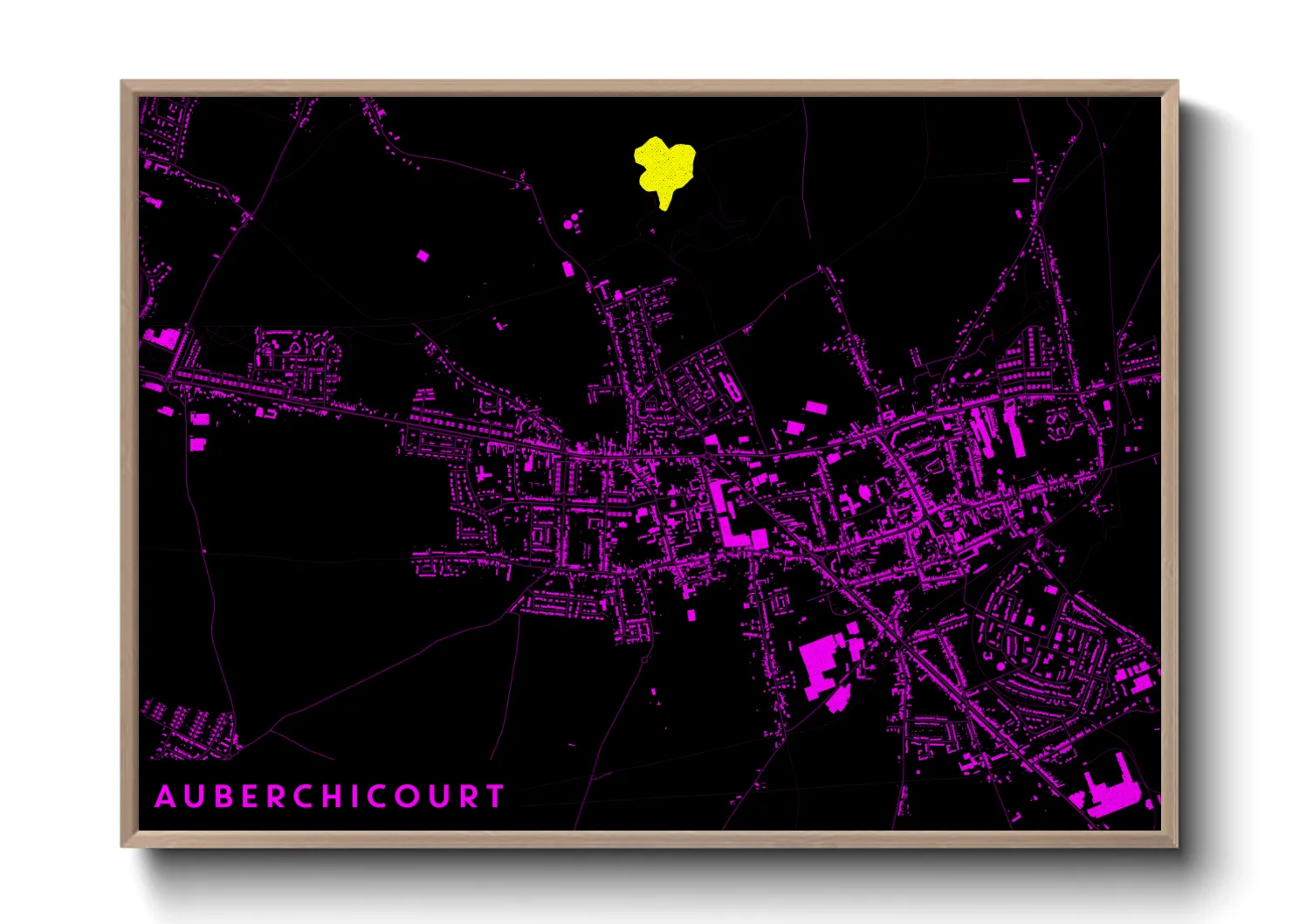 Une affiche de carte sur Auberchicourt