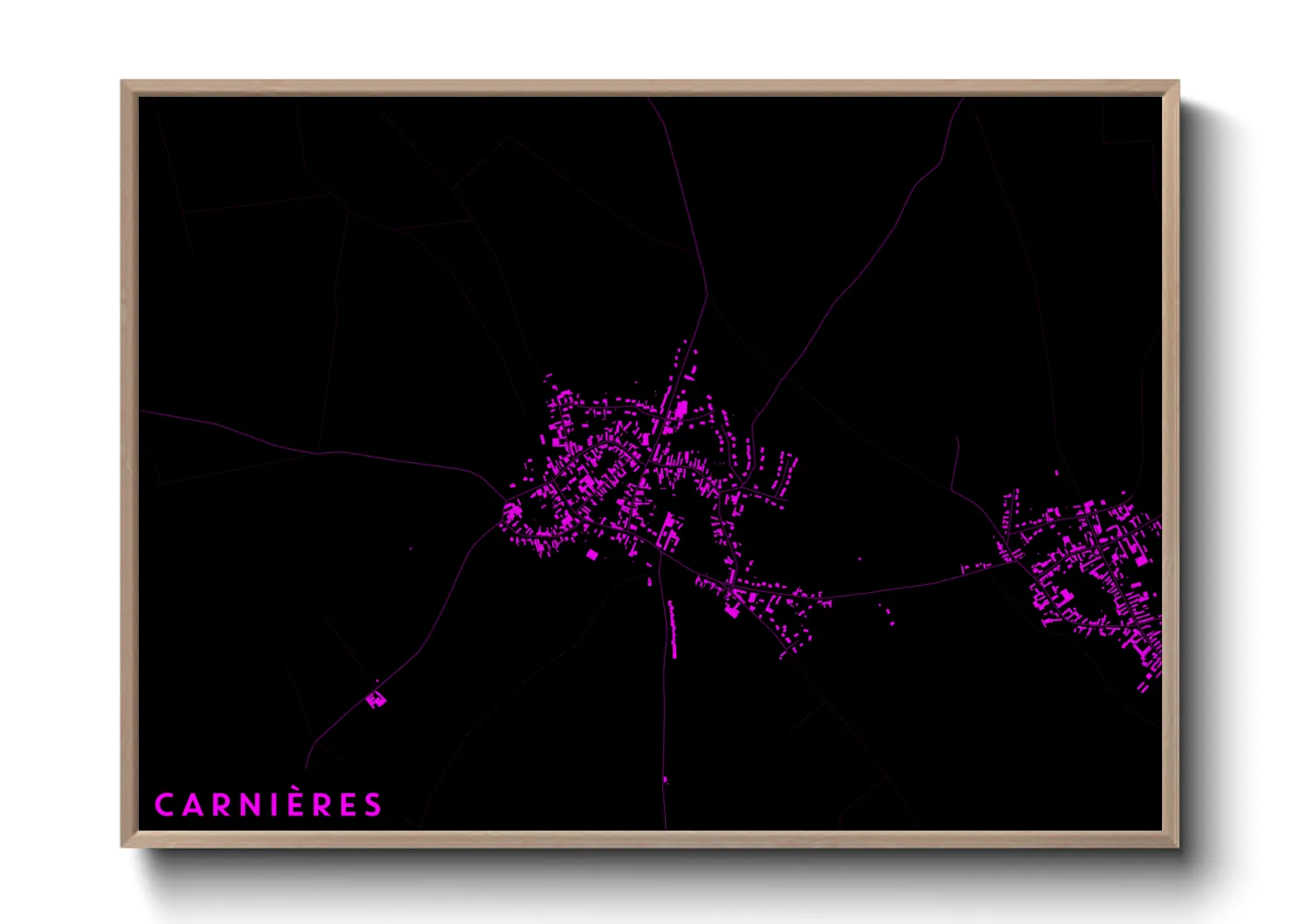 Une affiche de carte sur Carnières
