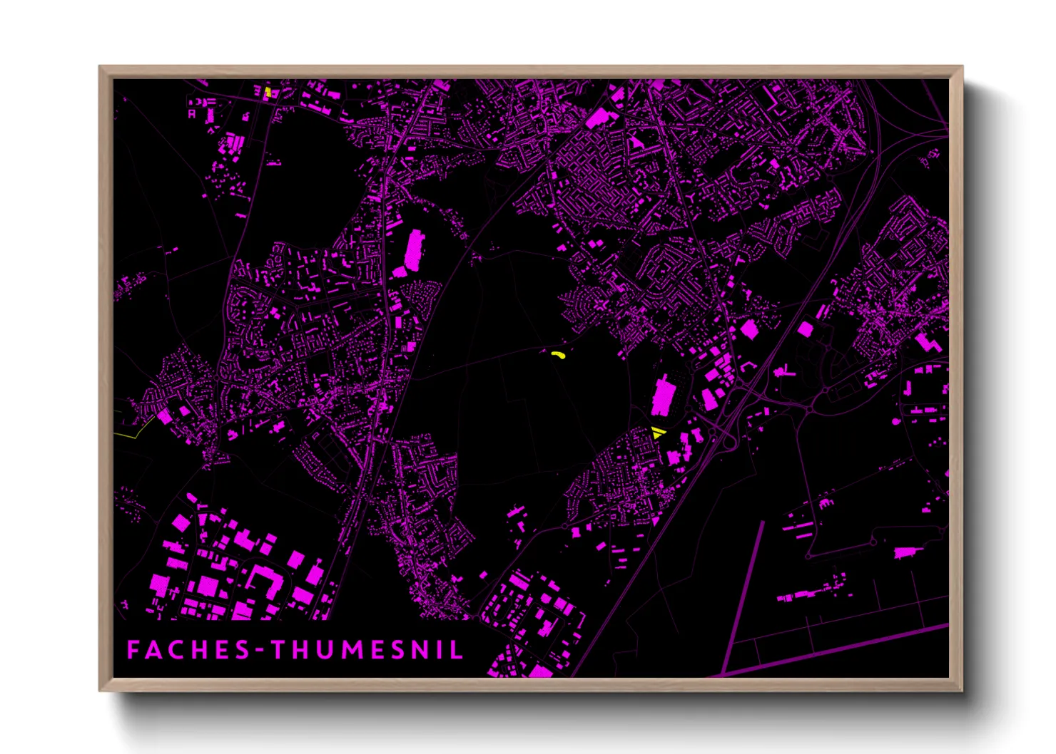 Une affiche de carte sur Faches-Thumesnil