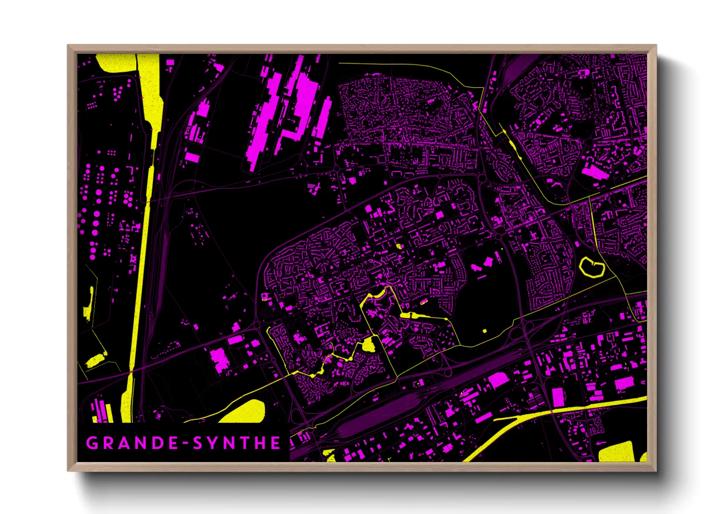 Une affiche de carte sur Grande-Synthe