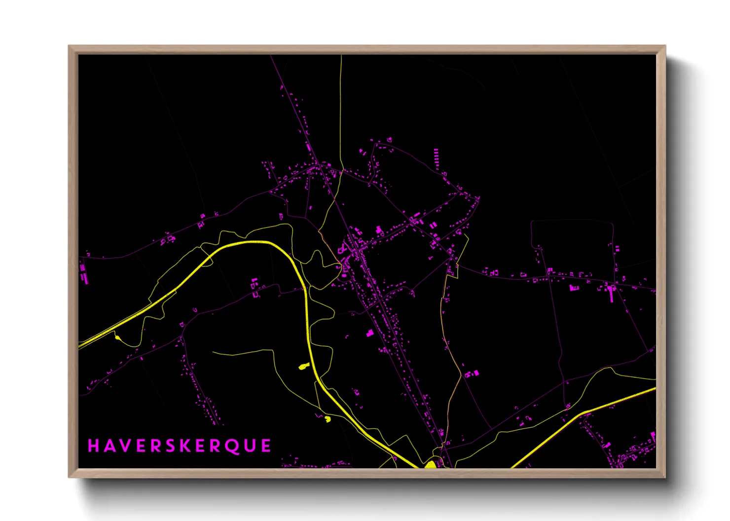 Une affiche de carte sur Haverskerque