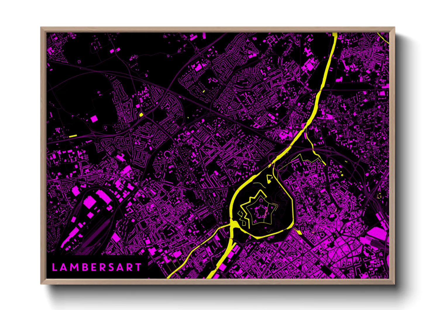 Une affiche de carte sur Lambersart