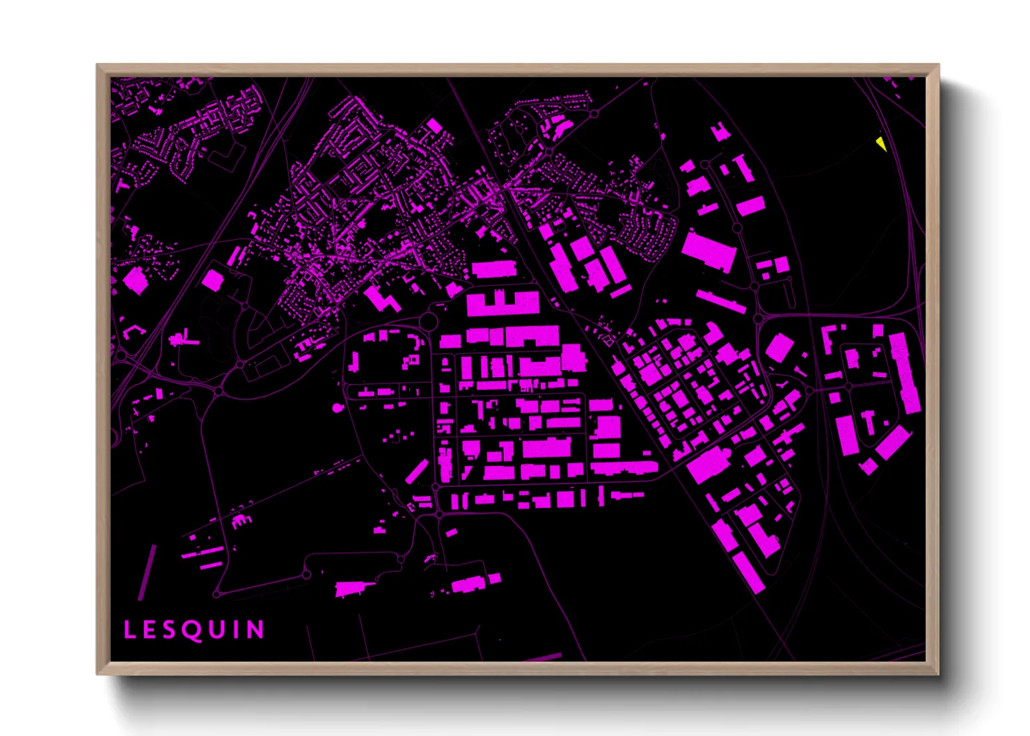 Une affiche de carte sur Lesquin