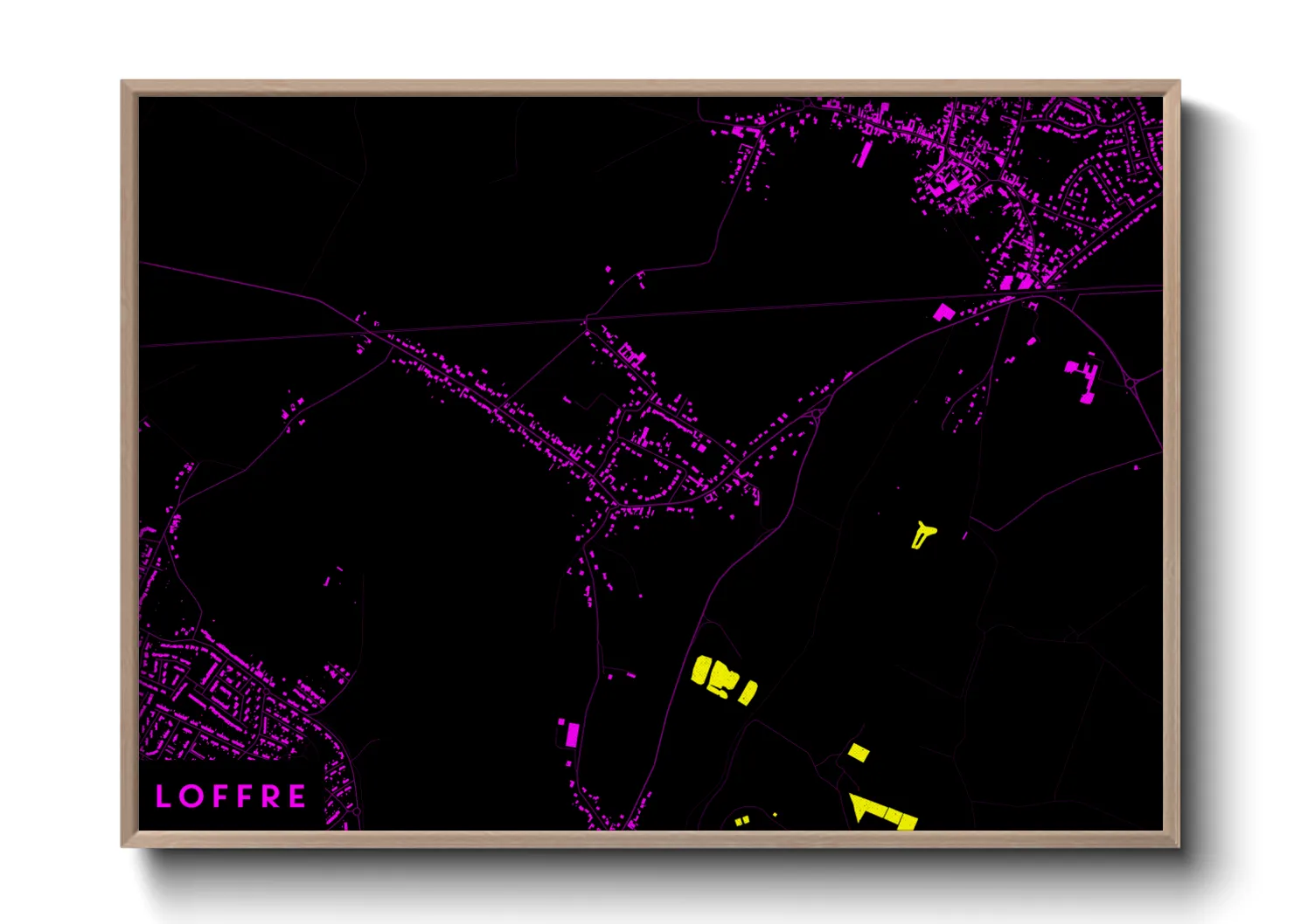 Une affiche de carte sur Loffre