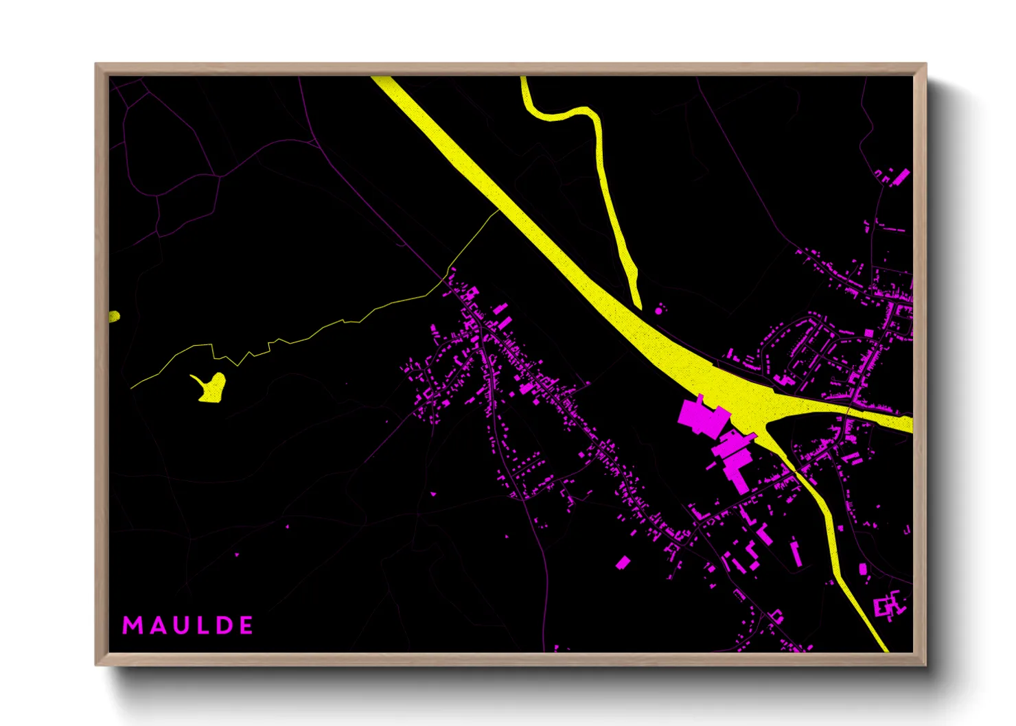 Une affiche de carte sur Maulde
