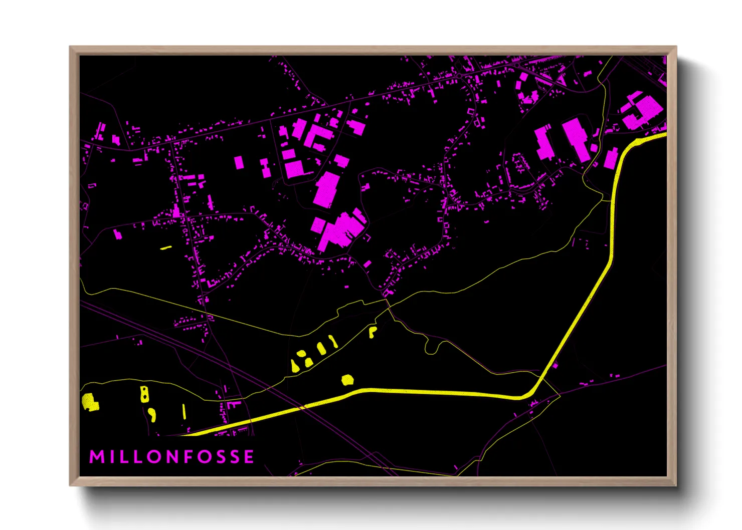 Une affiche de carte sur Millonfosse
