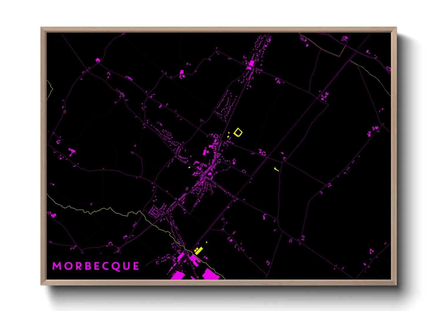 Une affiche de carte sur Morbecque