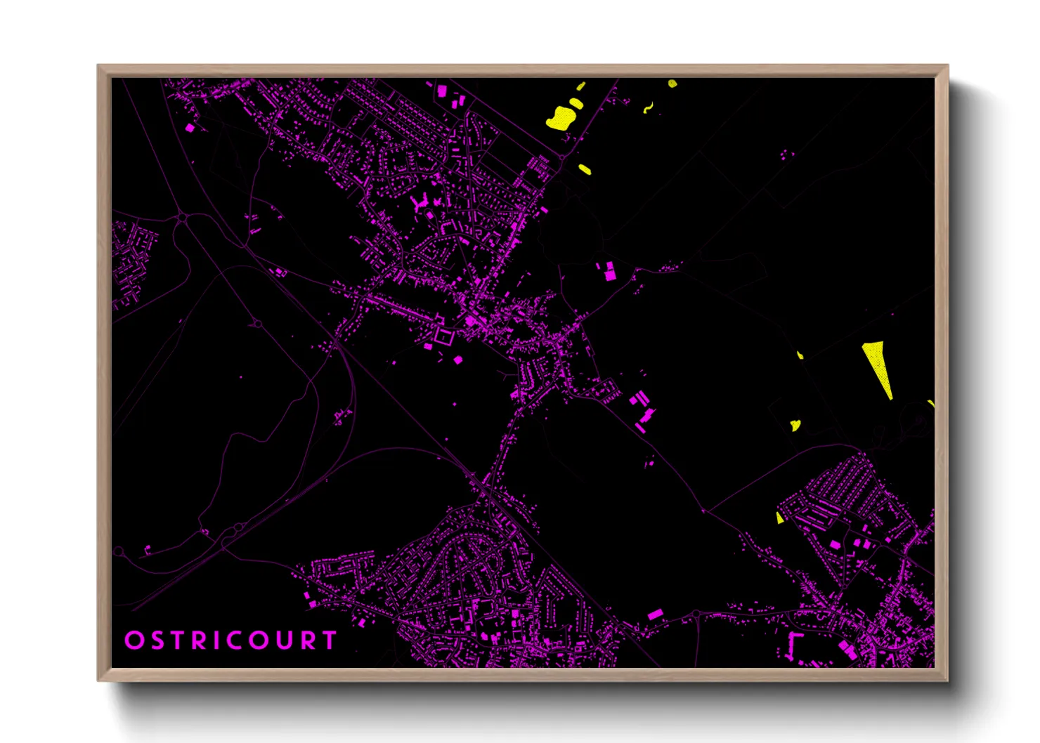 Une affiche de carte sur Ostricourt