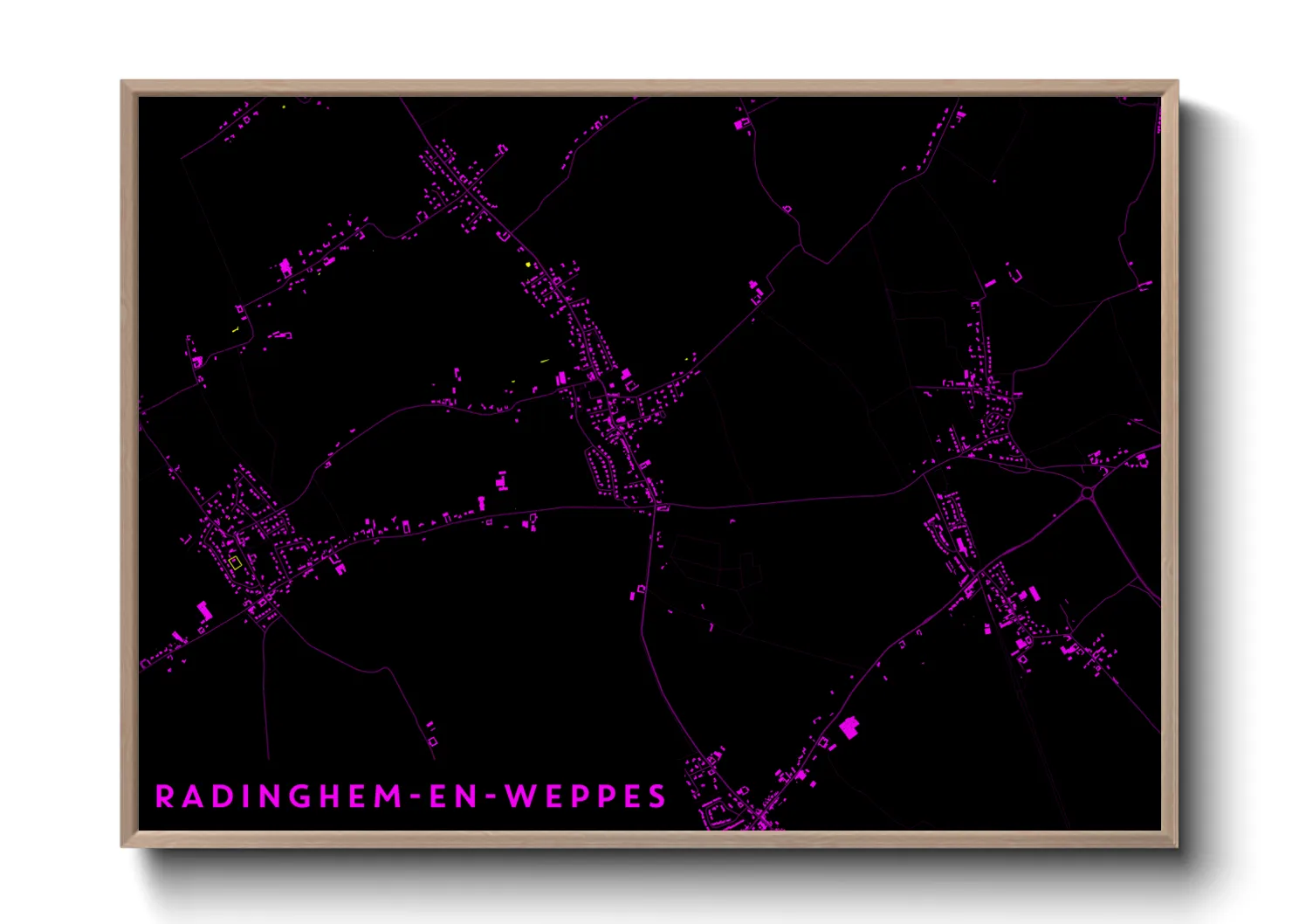 Une affiche de carte sur Radinghem-en-Weppes