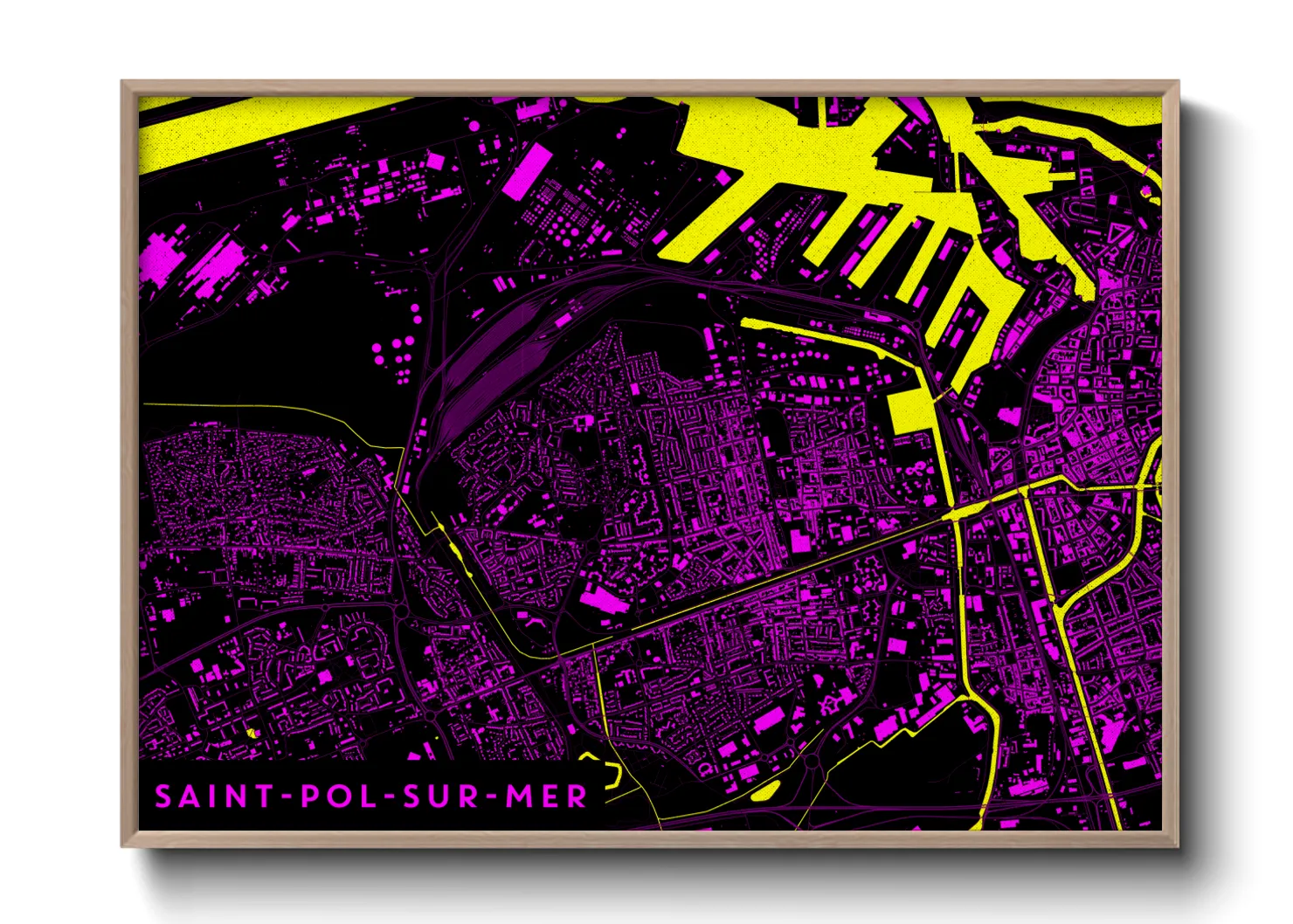 Une affiche de carte sur Saint-Pol-sur-Mer