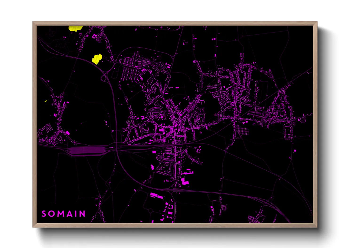 Une affiche de carte sur Somain