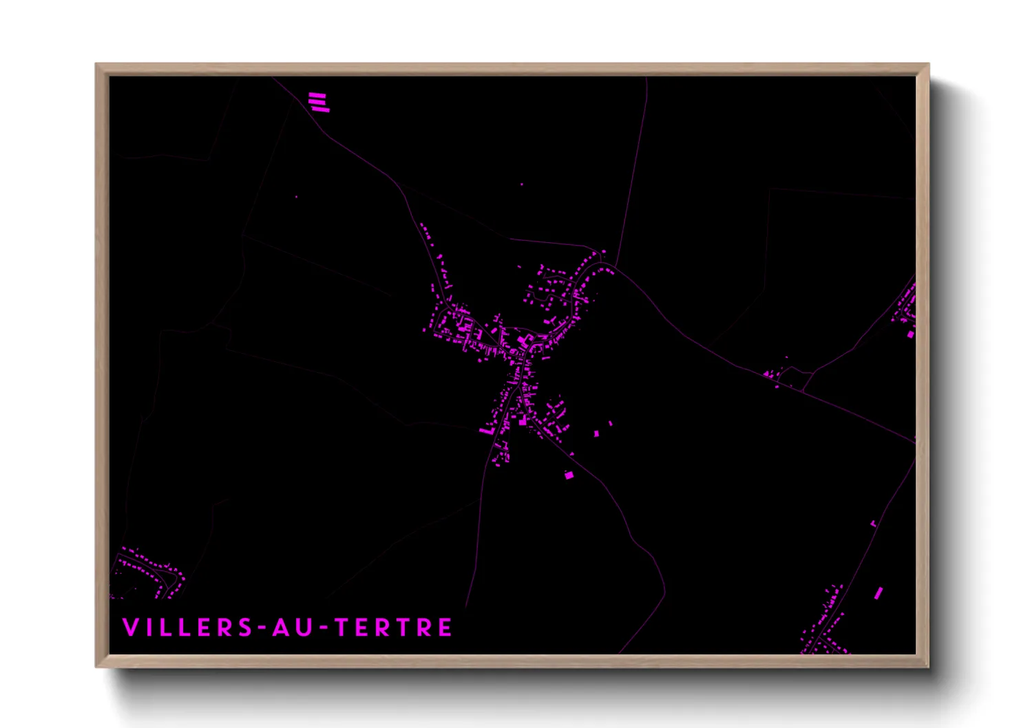 Une affiche de carte sur Villers-au-Tertre