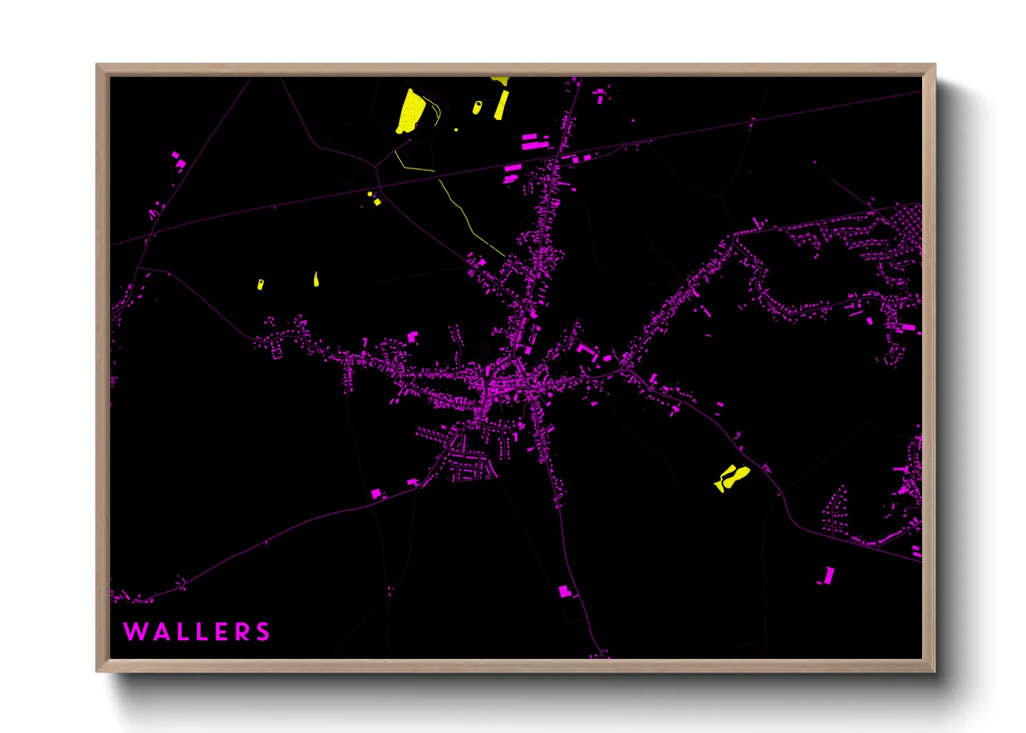 Une affiche de carte sur Wallers