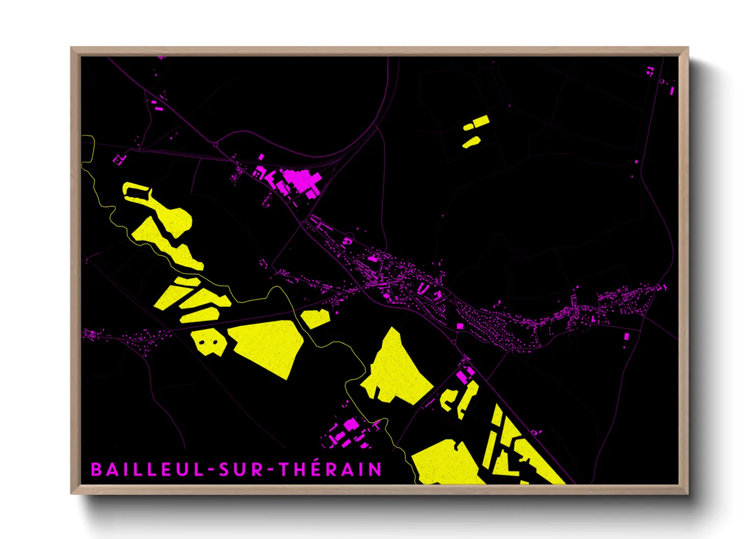 Une affiche de carte sur Bailleul-sur-Thérain