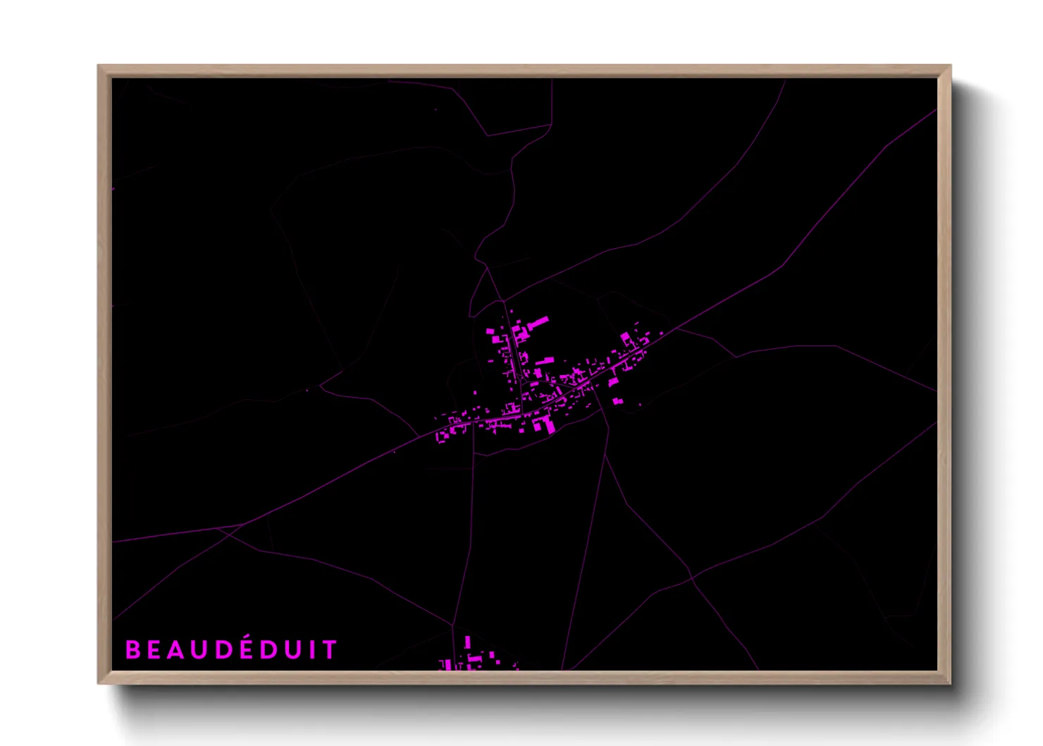 Une affiche de carte sur Beaudéduit