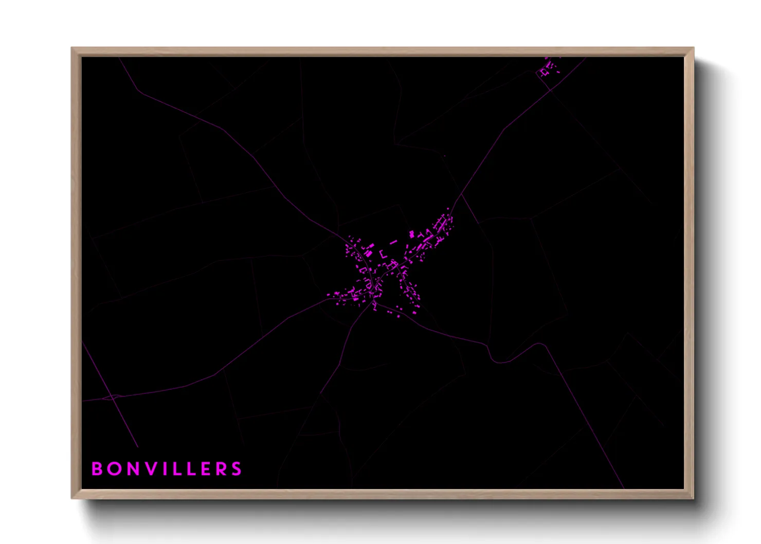 Une affiche de carte sur Bonvillers