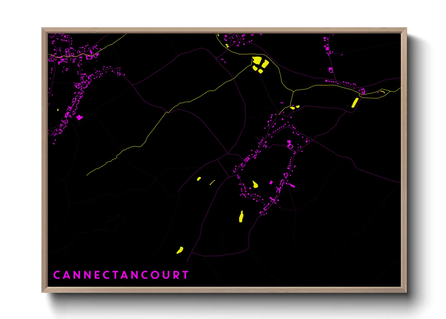 Une affiche de carte sur Cannectancourt