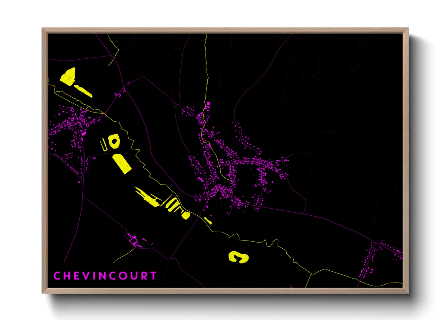 Une affiche de carte sur Chevincourt