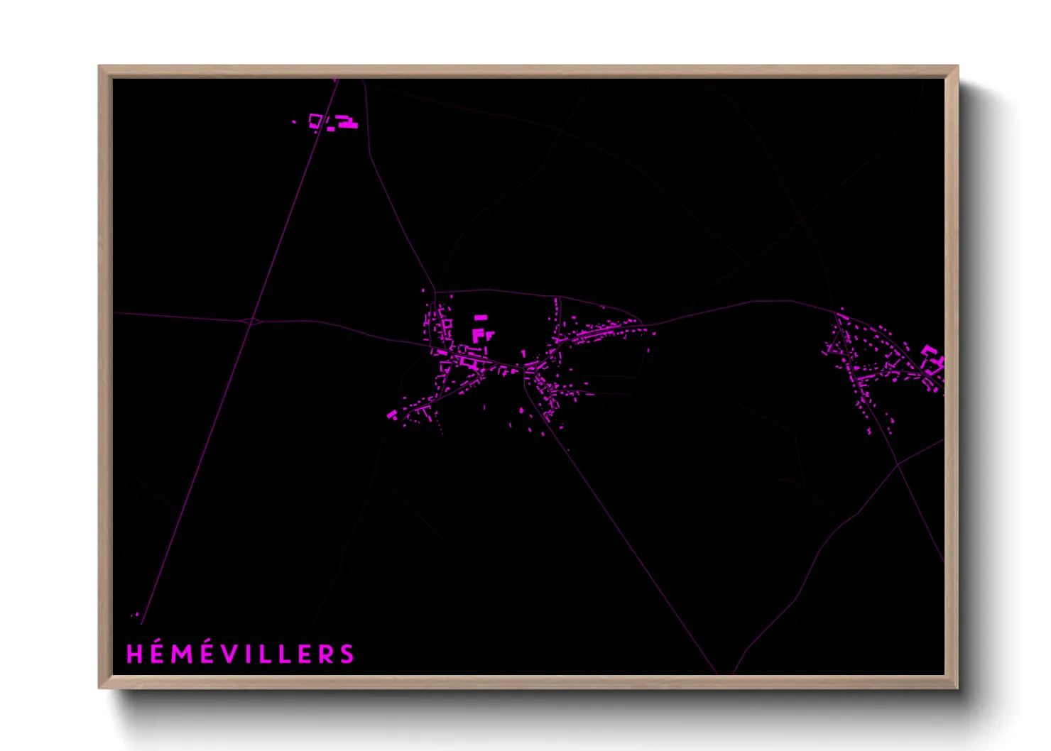 Une affiche de carte sur Hémévillers